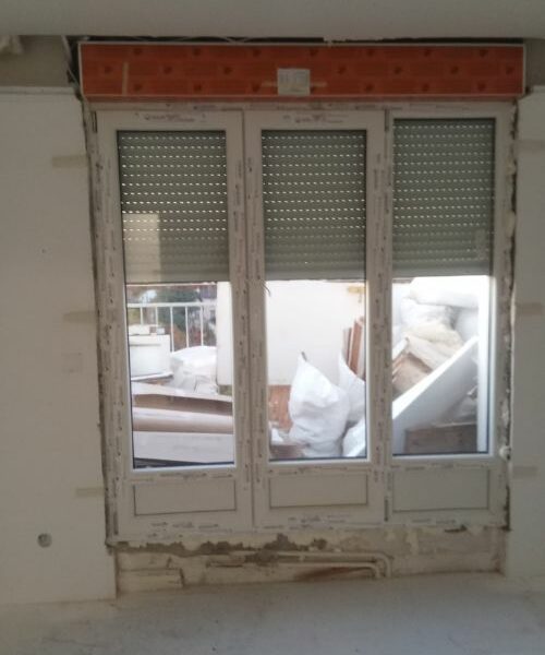 rénovation d’une baie vitrée avec volet roulant intégré à Paris